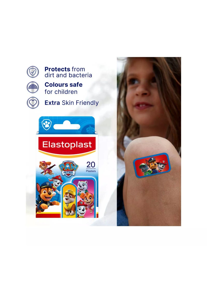 Elastoplast Kids Paw Patrol Plasters, Assorted 20 Pack