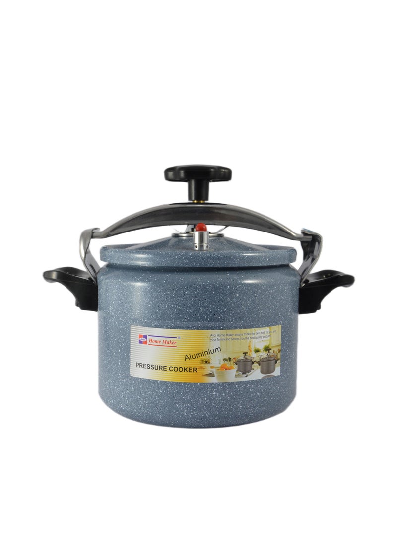 Ceramic Coating Aluminium Pressure Cooker with Induction Base - 22cm - 6 Liter Capacity - Grey