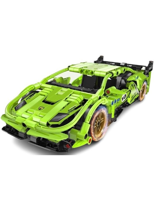 Project Machine Realistic Model Toy Building Block Car with 452+ Parts Building Blocks Super Car Pull Back Racing Car Toy Car for Kids