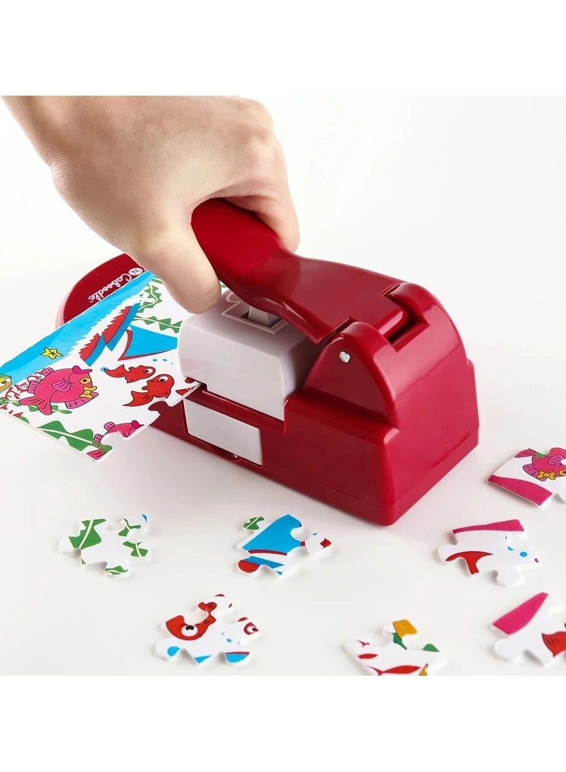 New Creative Puzzle Making Machine Embossing Flower Punch Educational Toys for Children DIY Handmade Materials