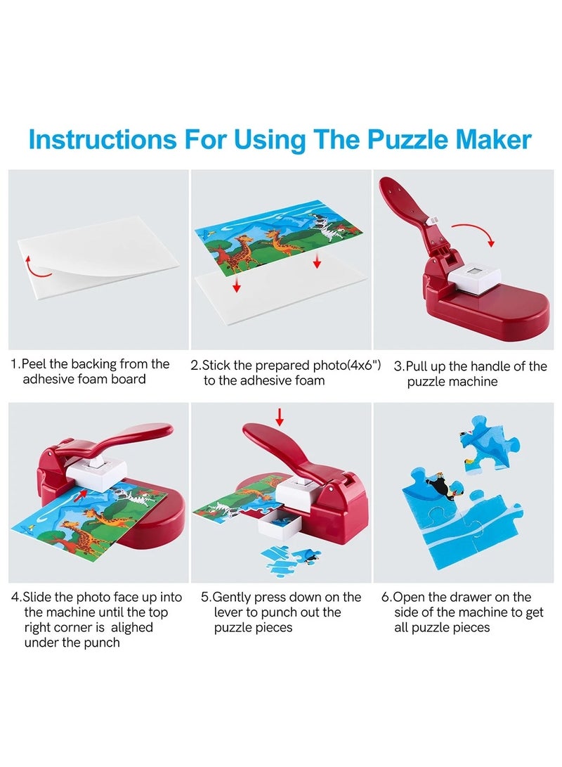 New Creative Puzzle Making Machine Embossing Flower Punch Educational Toys for Children DIY Handmade Materials