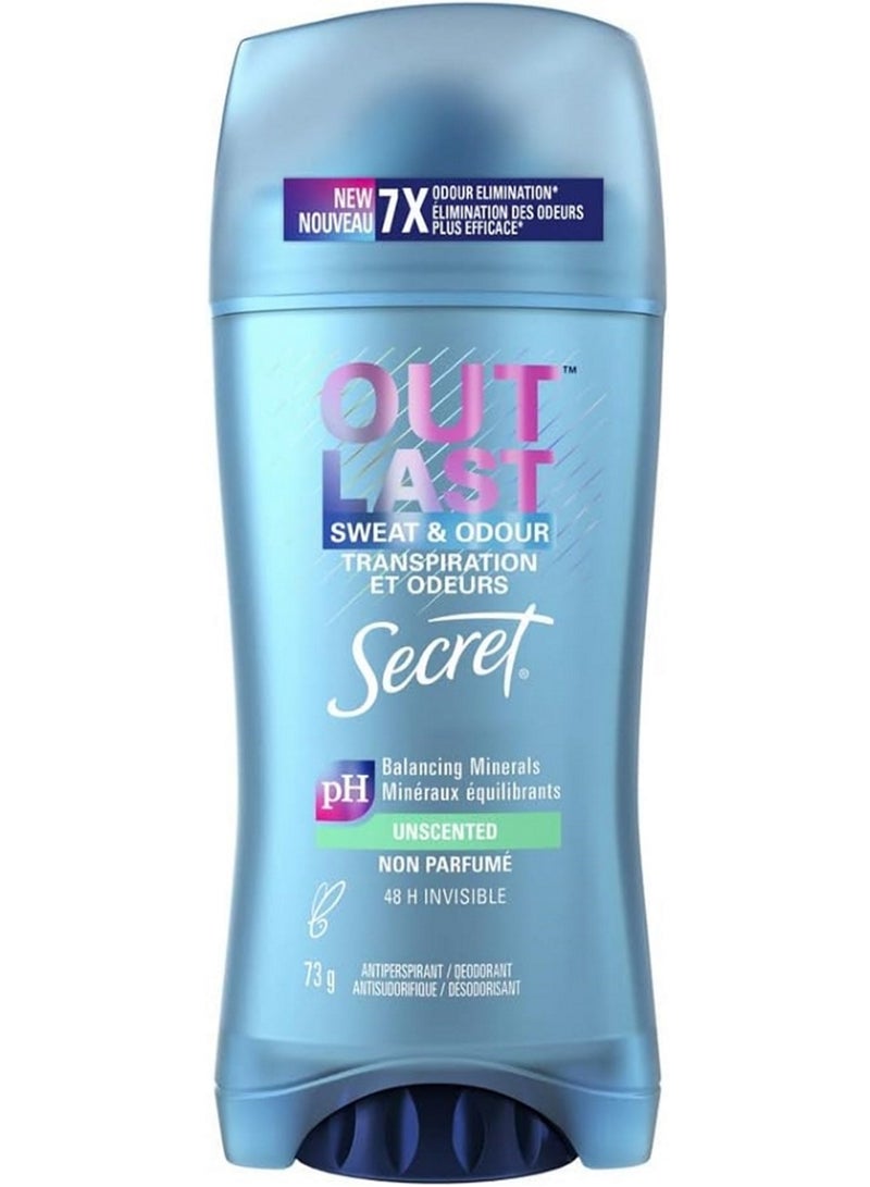 Out Last Invisible Solid Women's Antiperspirant Deodorant Unscented 73 G