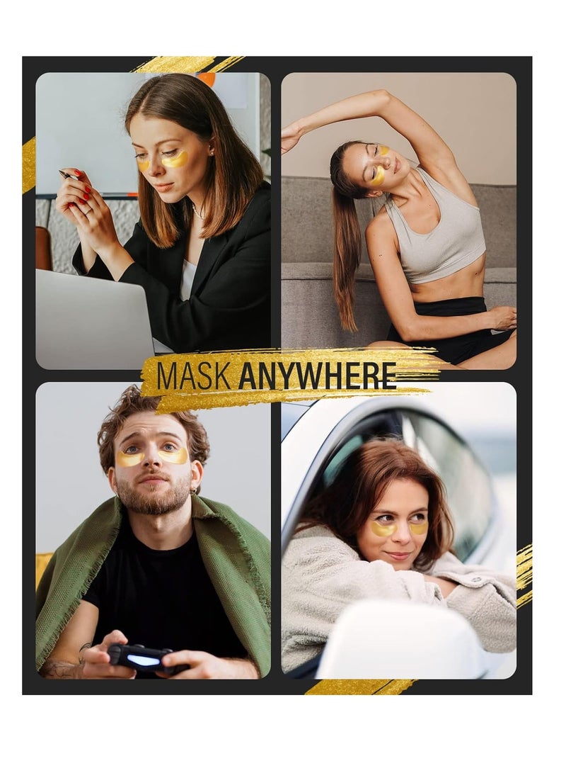 Maskiss 24k Gold Under Eye Patches (30 Pairs), eye mask, Collagen Skin Care Products, Eye Patches for Puffy Eyes, eye masks for dark circles and puffiness