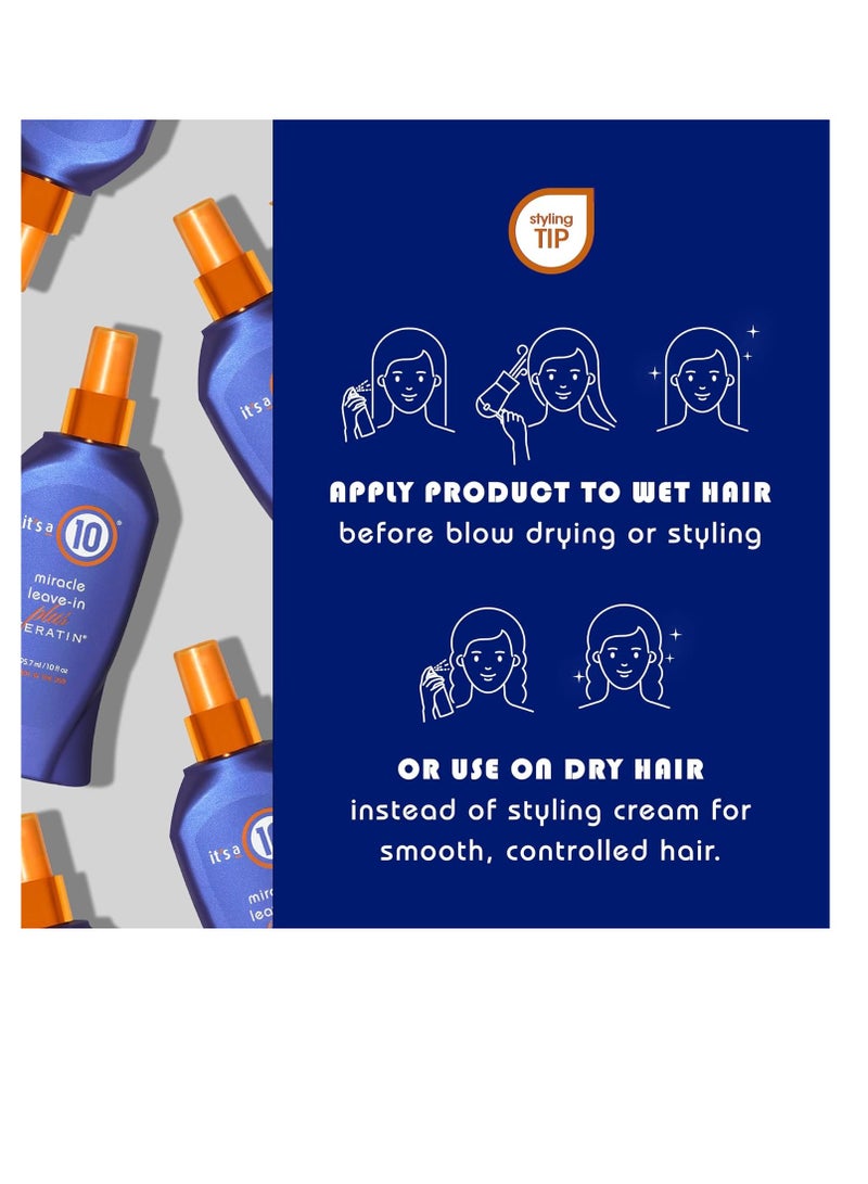 It's a 10 Haircare Miracle Leave-In Plus Keratin, 10 Fl. Oz (Pack of 1)