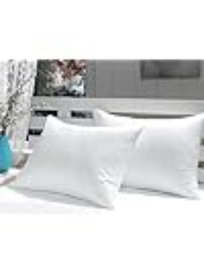 PAUL SODA PACK OF 2 - Pressed Pillow - Size 48 cm X 70 cm, Outer Cover: 100% Microfiber Filling: 700grams Hollow Fiber Soft Feel,Color: White
