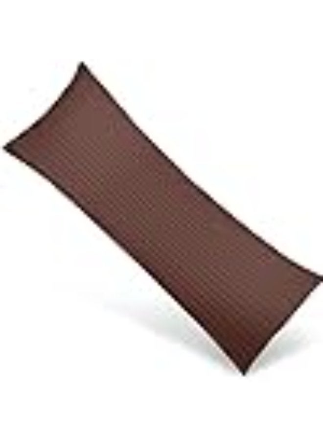 PAUL SODA Full Body 1cm Stripe Long Pillow, Luxury & Soft Down Alternative Pillow for Adults, Ideal for Side Sleepers, 100% Polyester 85GSM Microfiber, 45x120 cm, Chocolate