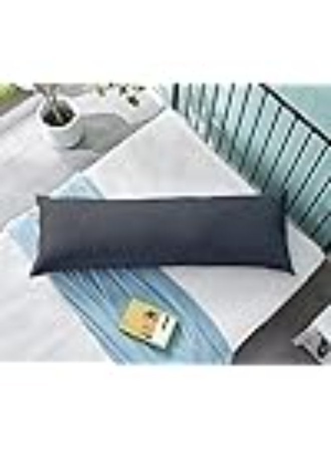 PAUL SODA EMPORIA Long Body Pillow Hollow Fiber Comfort, Breathable & Ultra Soft, 45 x 120cm, Dark Grey