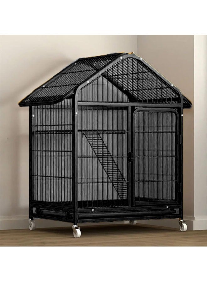 Stackable Heavy Duty Luxury Foldable Pet Cage with Wheels and Door