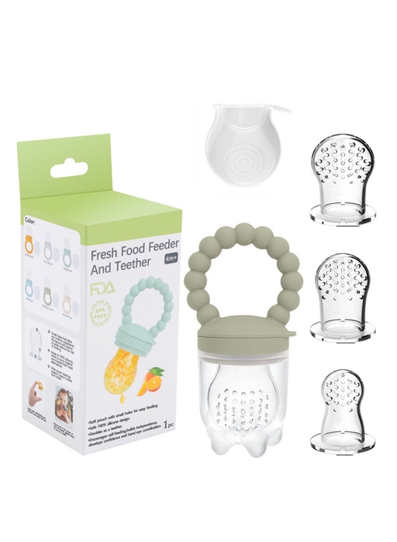 Three sizes of pacifiers baby fruit supplements food-grade silicone fruit and vegetable bites baby teether pacifiers