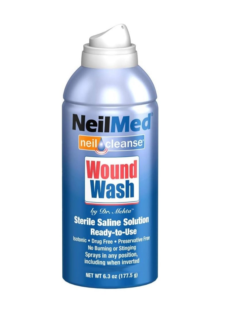 NeilMed Cleanse Sterile Saline Wound Wash, 6 Ounce