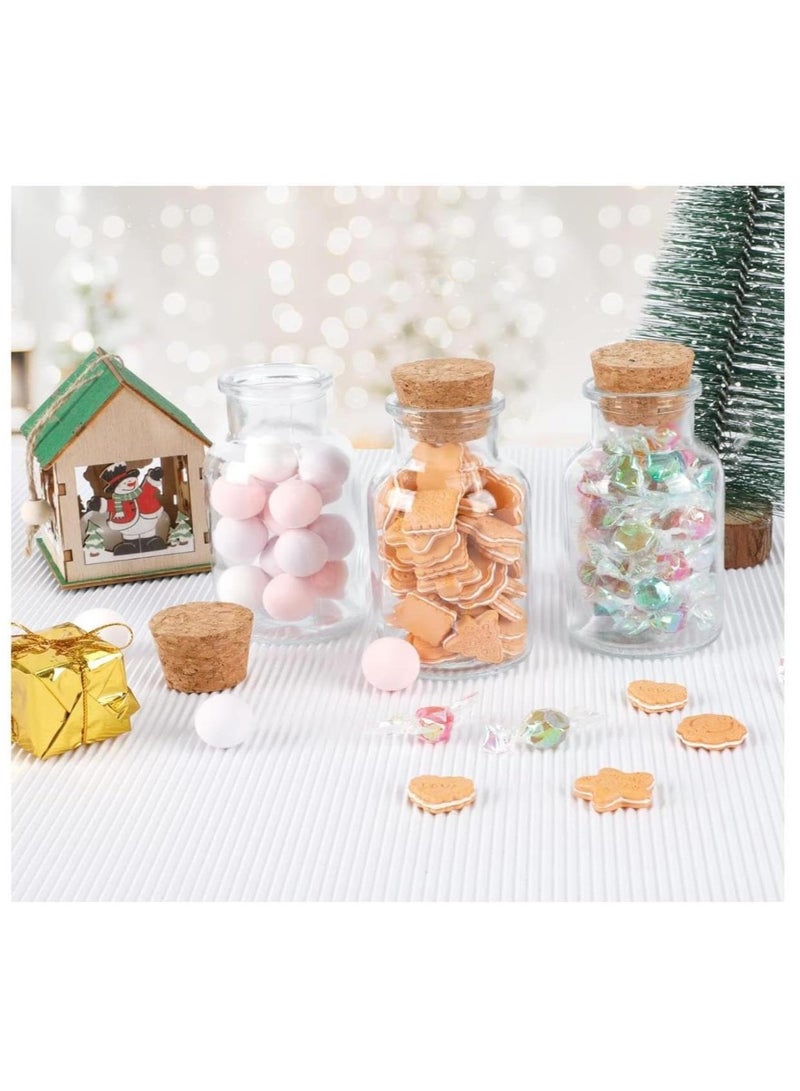 12Pcs 5oz Glass Jars with Cork Small Empty Glass Spice Bottles with Lids, Storing Tea Herbs and Spices DIY