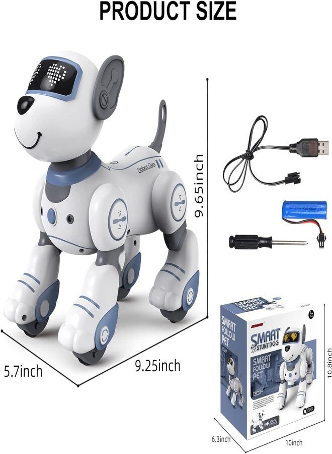 Smart Robot Remote Control Robot Dog Toy,Programmable Smart Robot Dog for Kid 5-7,Interactive Dancing Walking Singing Stunt Robot Dog Toy