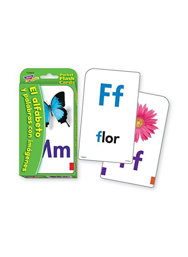 Alphabet And Picture Pocket Flash Cards T-23023