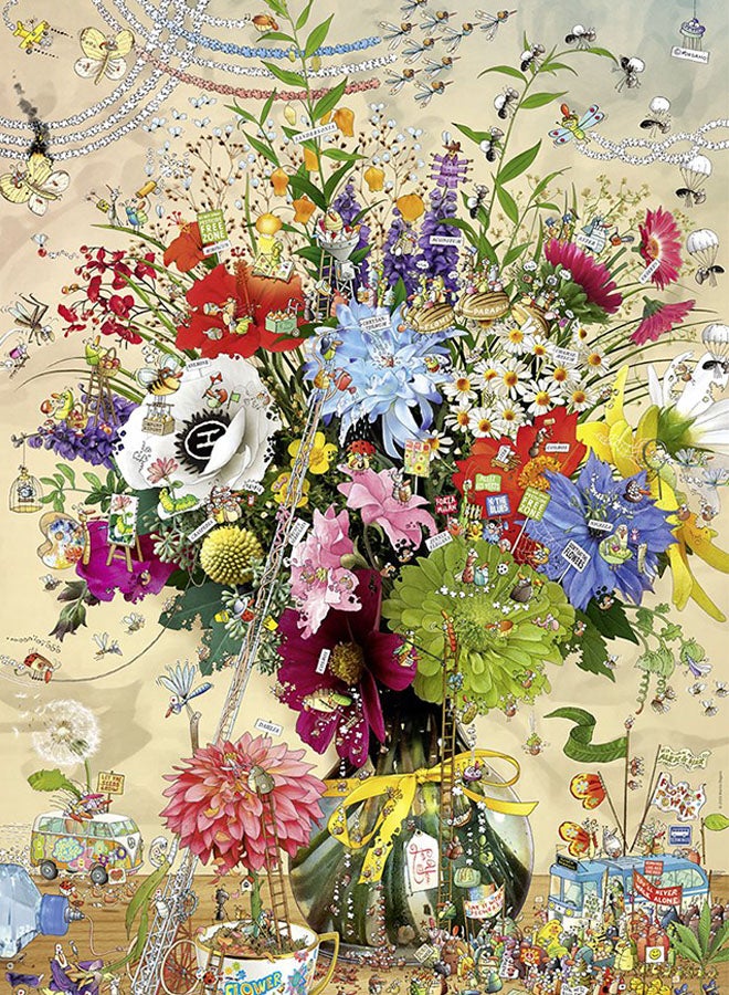 1000-Piece Flower's Life Marino Degano Floral Jigsaw Puzzle