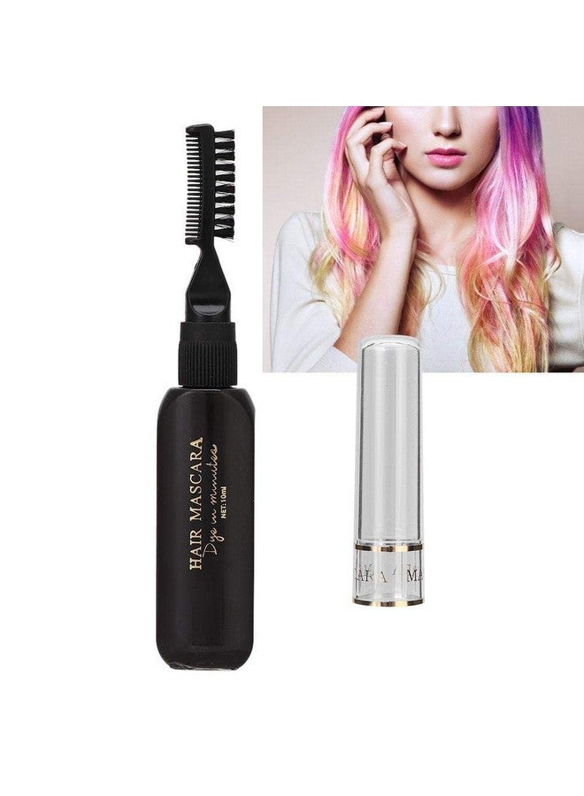 20Ml X 2Pcs Hair Dye Cream Disposable Temporary Hair Color Pen Hairdressing Accessories For Boys Girls(Black)
