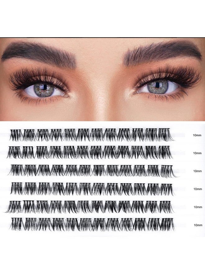 Lash Clusters D Curl Individual Lashes 72Pcs Diy Lash Extensions Superfine Band 10Mm Soft & Natural Cluster Eyelashes Diy Eyelash Extension At Home