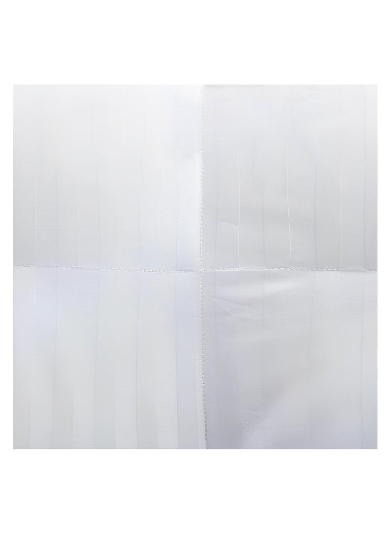 Infini Homes Microfiber Duvet Double Size White Soft, Lightweight, and Luxurious Stripe Pattern Design 200x200 cm