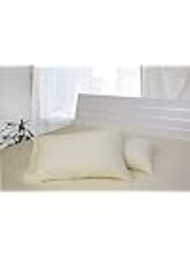 PAUL SODA Standard Pillowcase 2pc Set , 100% Cotton 250Tc Sateen 1cm Stripe, Size: 50x75cm, Cream