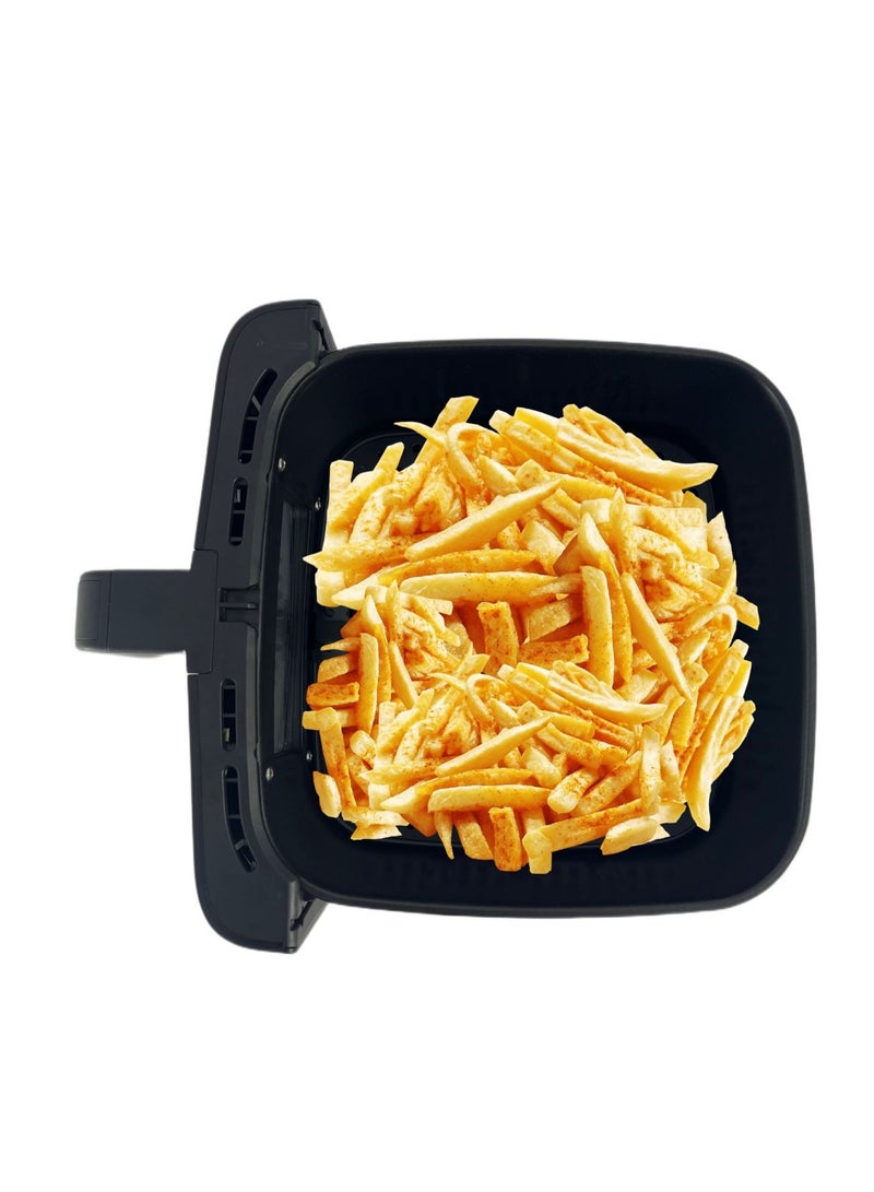 Home Maker Digital Air Fryer 7.5 Liter, 1450-1700 W, High Speed Air Circulaton System, Preset Cooking Programs, Timer & Temperature Control, Over Heat Protection, Non-stick & Removable Basket, Black