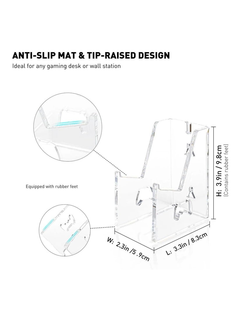 COOLBABY 2 Pack Clear Controller Holder Desktop and Wall Mount for Xbox ONE, PS4, PS5, Switch Universal Stand for Gaming Accessories