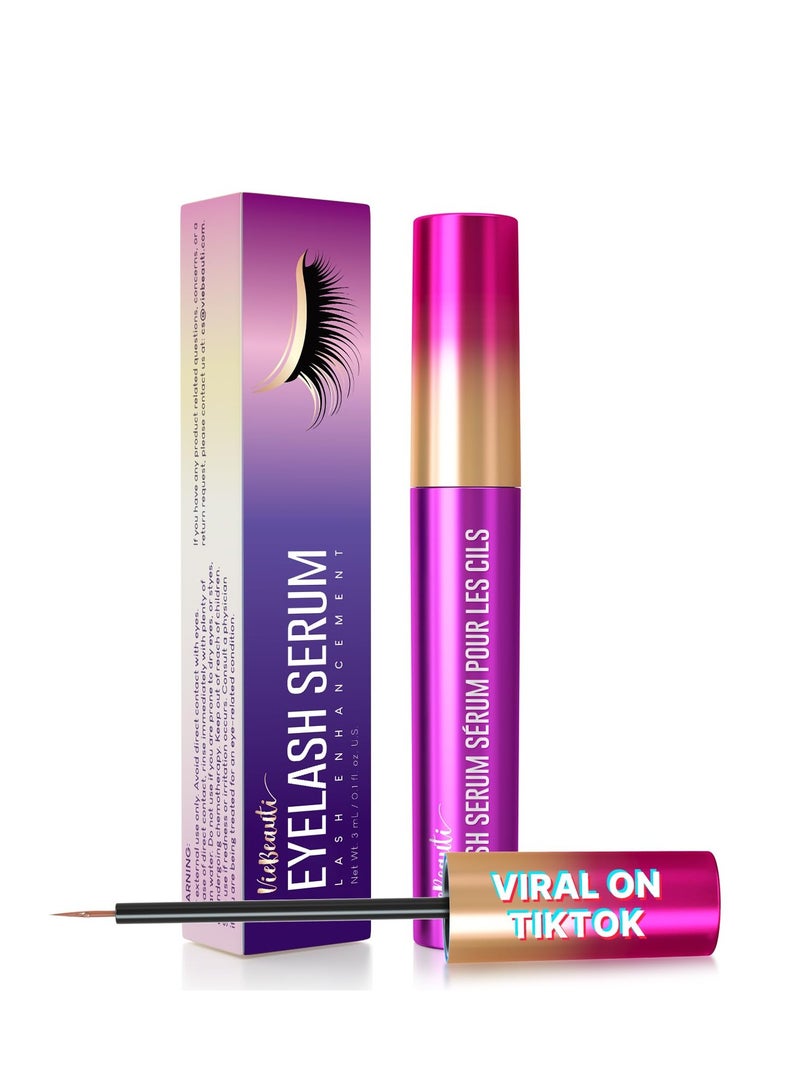 VieBeauti Premium Eyelash Growth Serum: Lash Enhancing Serum with Advanced Formula to Boost Longer Fuller and Thicker Luscious Lashes 0.1 Fl. Oz.