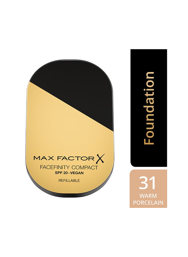 Facefinity Compact Foundation - 031 - Wam Porcelain, 10g