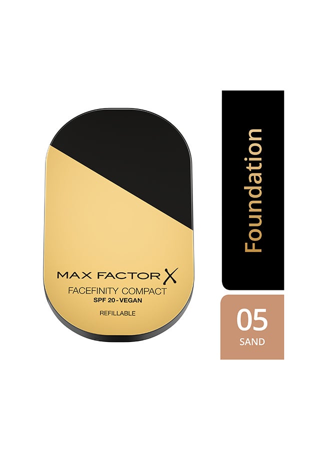 Facefinity Compact Foundation - 005 - Sand, 10g