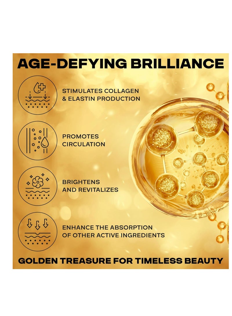 KINPUR ORGANIC COSMETICS 24k Gold Under Eye Patches for Dark Circles: 30 Pairs Golden Hydrogel Eye Pads - Reduce Puffy Eyes, Dark Circles, Wrinkles, Undereye Bags - Brightening Eye Mask Skincare