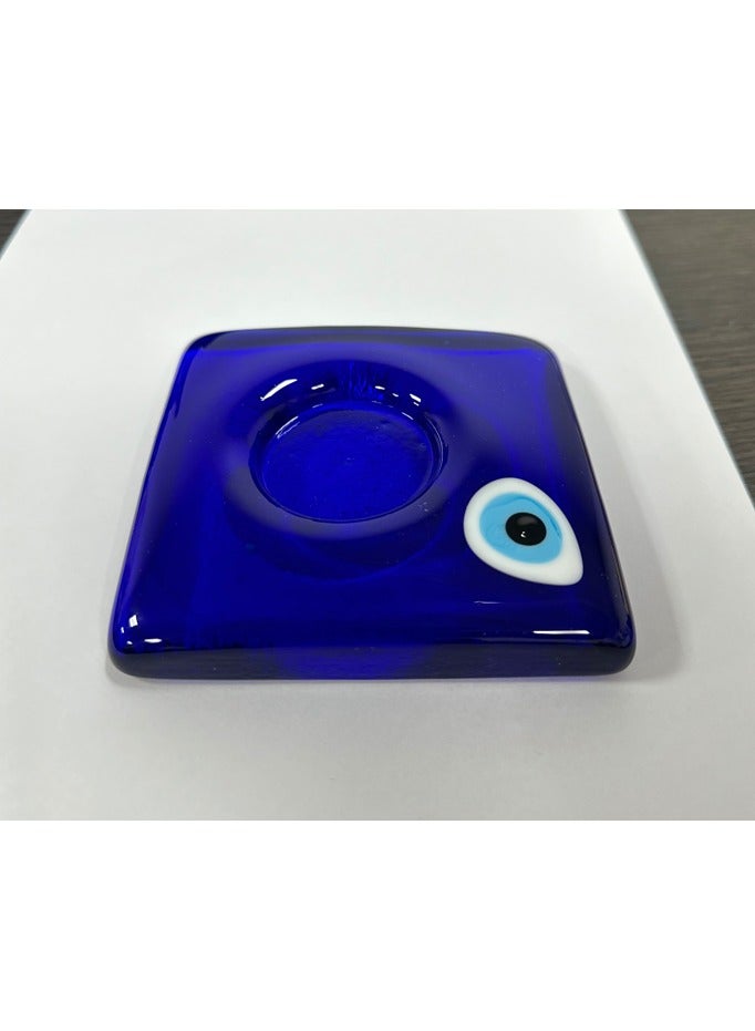Buy Responsibly Blue Evil Eye Candlelight Holder, Original Turkish glass handmade, Perfect for Home Decor and Gifts