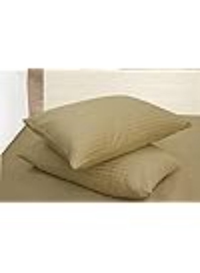 PAUL SODA Standard Pillowcase 2pc Set , 100% Cotton 250Tc Sateen 1cm Stripe, Size: 50x75cm, Bronze