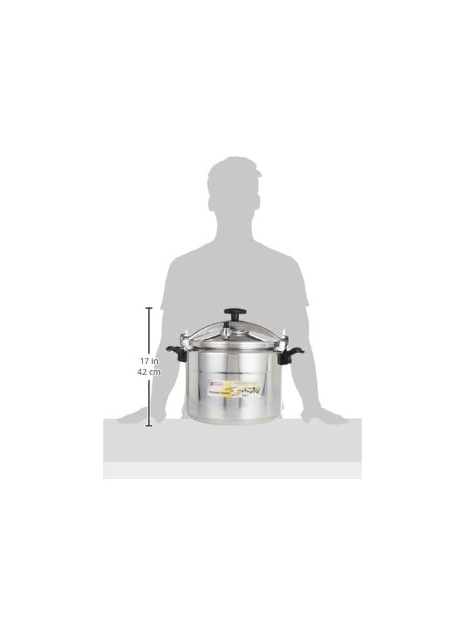 Aluminium Pressure Cooker 32cm - 20 Liter Capacity - Silver