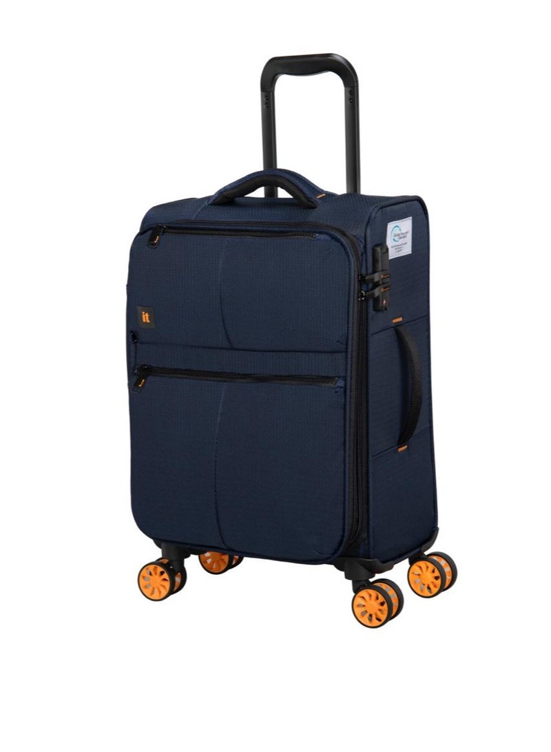 it luggage Lykke, Unisex ECO Polyester Material Soft Case Luggage, 8 x 360 degree Spinner Wheels, Expandable Trolley Bag, Telescopic Handle, TSA Type lock, 12-2644E08, Size 21 inches, Color Navy