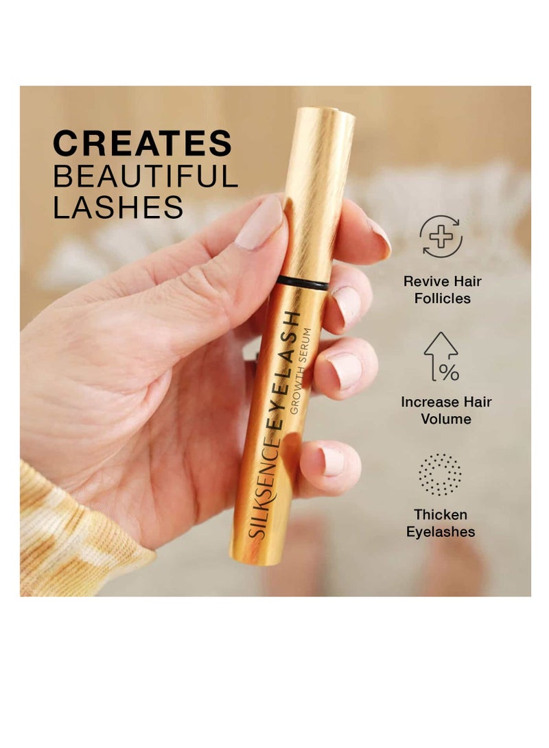 Silksence Upgraded Eyelash Growth Serum, Premium Lash Serum and Lash Growth Serum, Lengthen and Strengthen Eyelashes, Achieve Longer, Thicker,Healthier Lashes