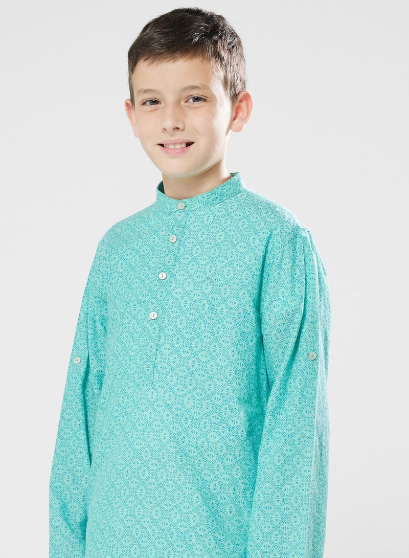 Kids Printed Long Kurta