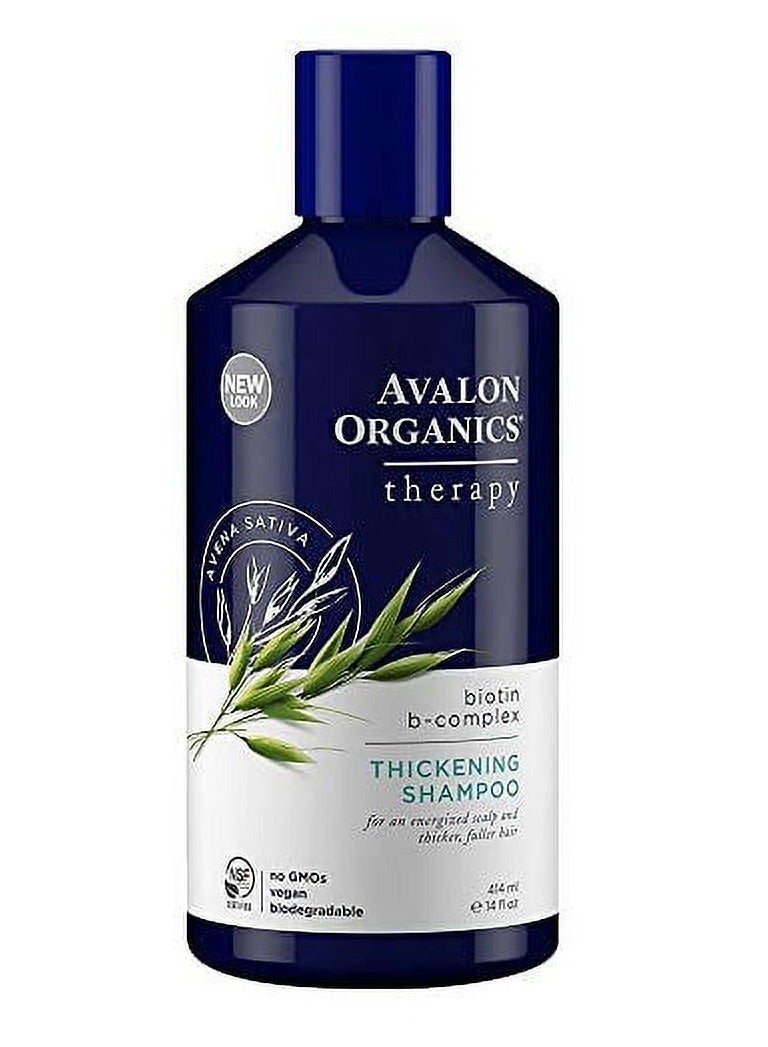 Avalon Organics Therapy Thickening Shampoo Biotin B Complex 14 Oz 141 mL