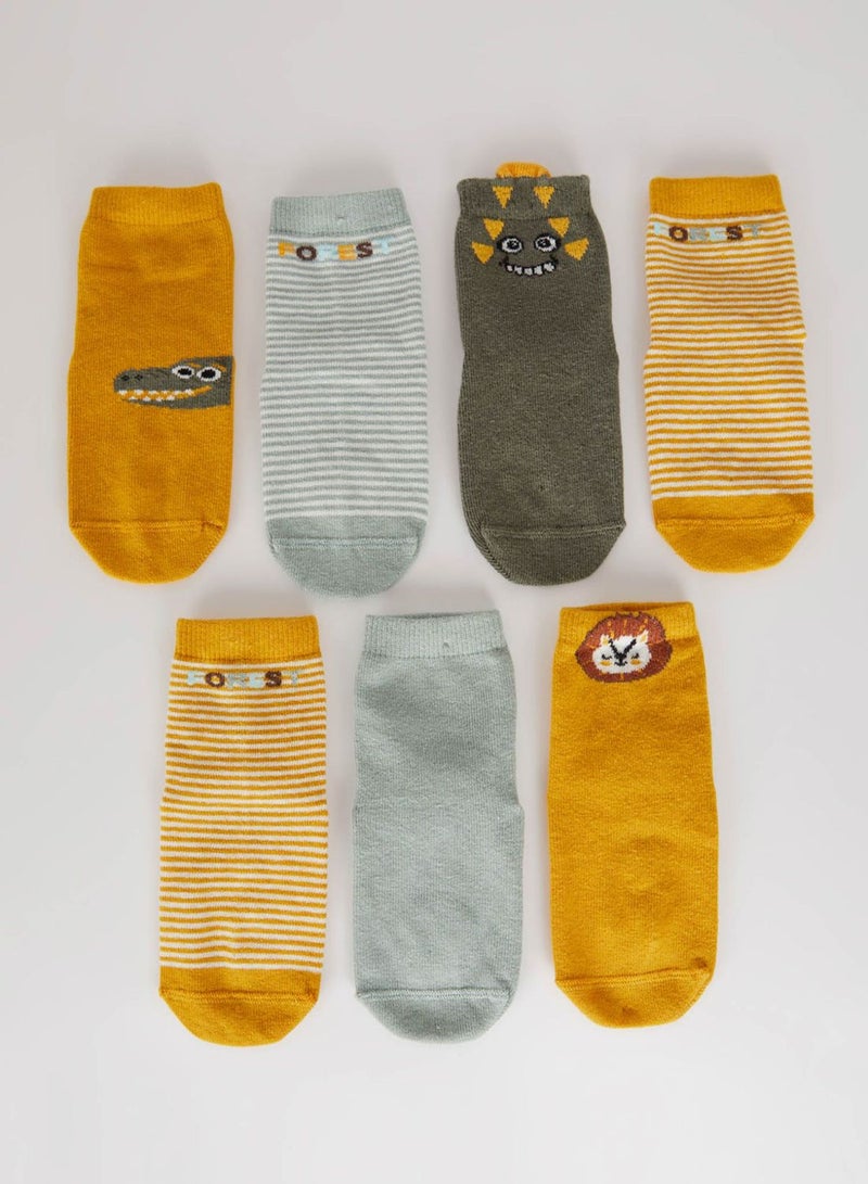 Baby Boy 7 Piece Cotton Long Socks