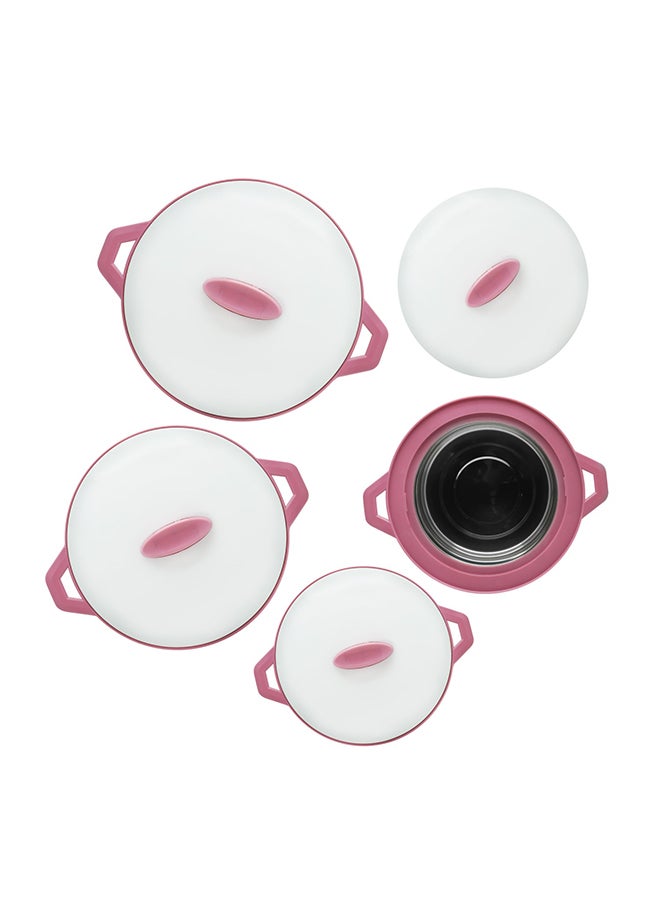 SELVEL Giving shape to life! DIAMOND CASSEROLE 4 PC Set (1000/1500/2000/3000 ML) PINK