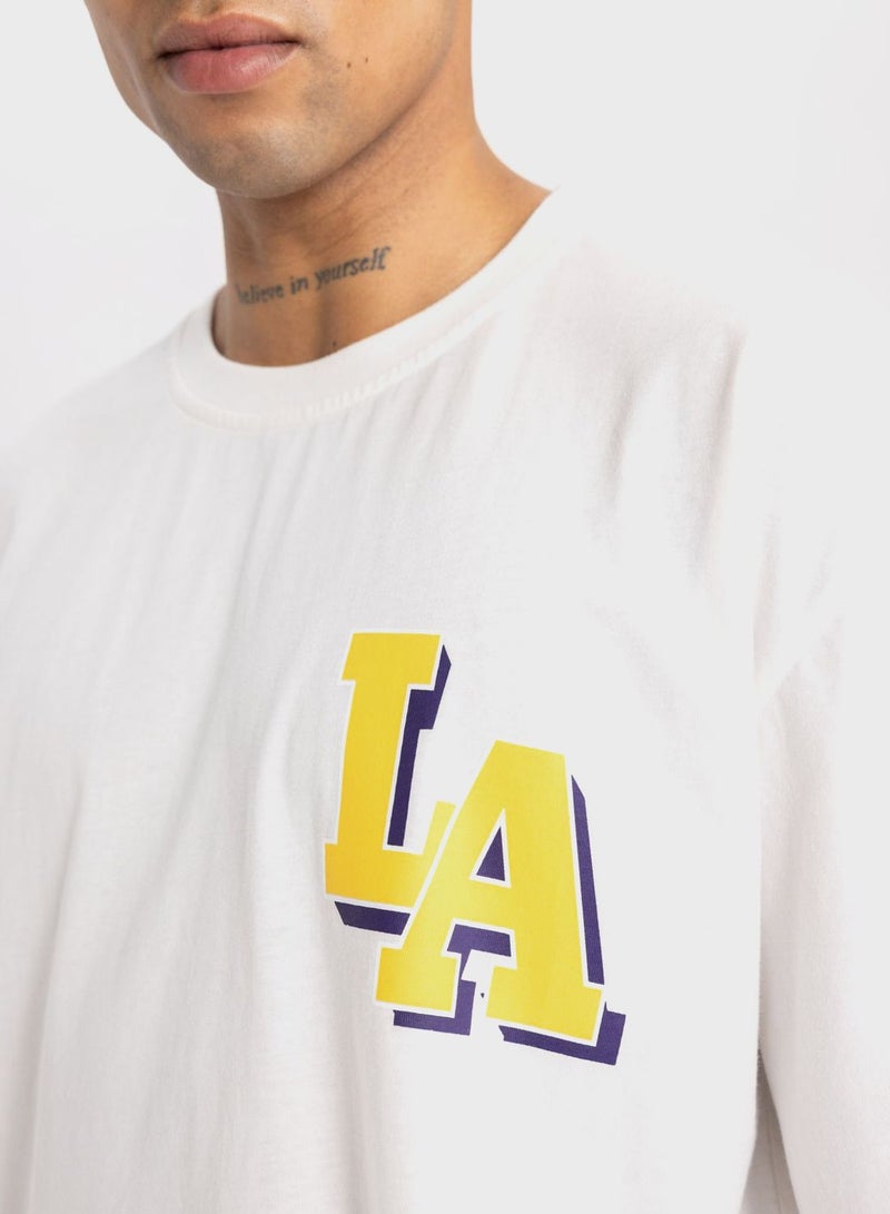 Defactofit Nba Los Angeles Lakers Oversize Fit T-S