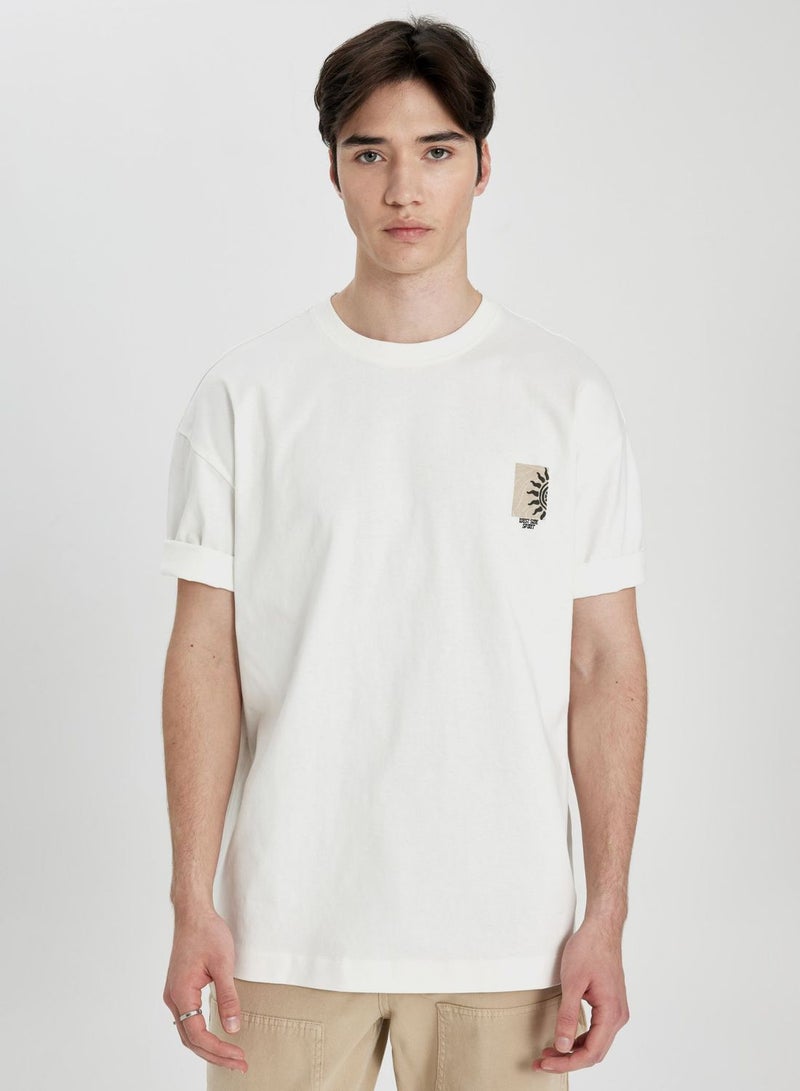 Oversize Fit Crew Neck Printed T-Shirt