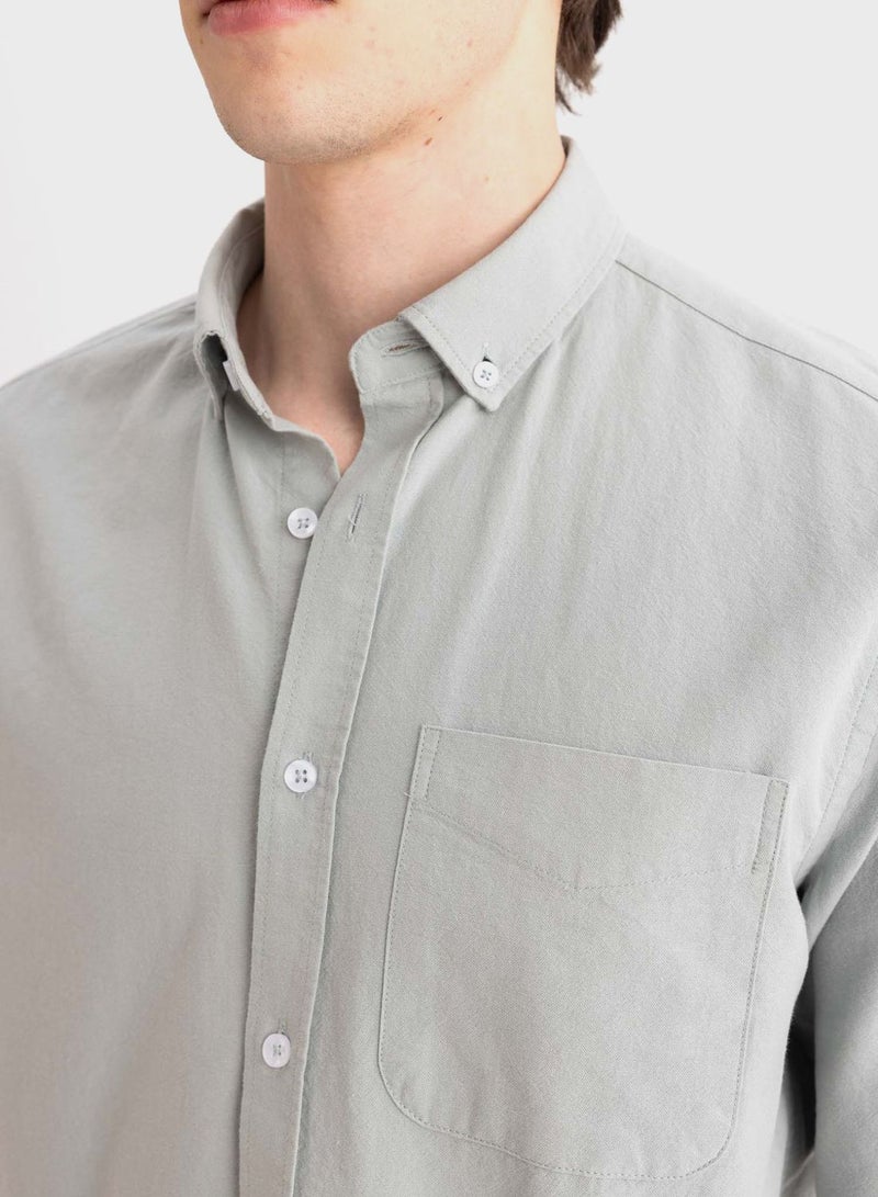 Regular Fit Oxford Long Sleeve Shirt