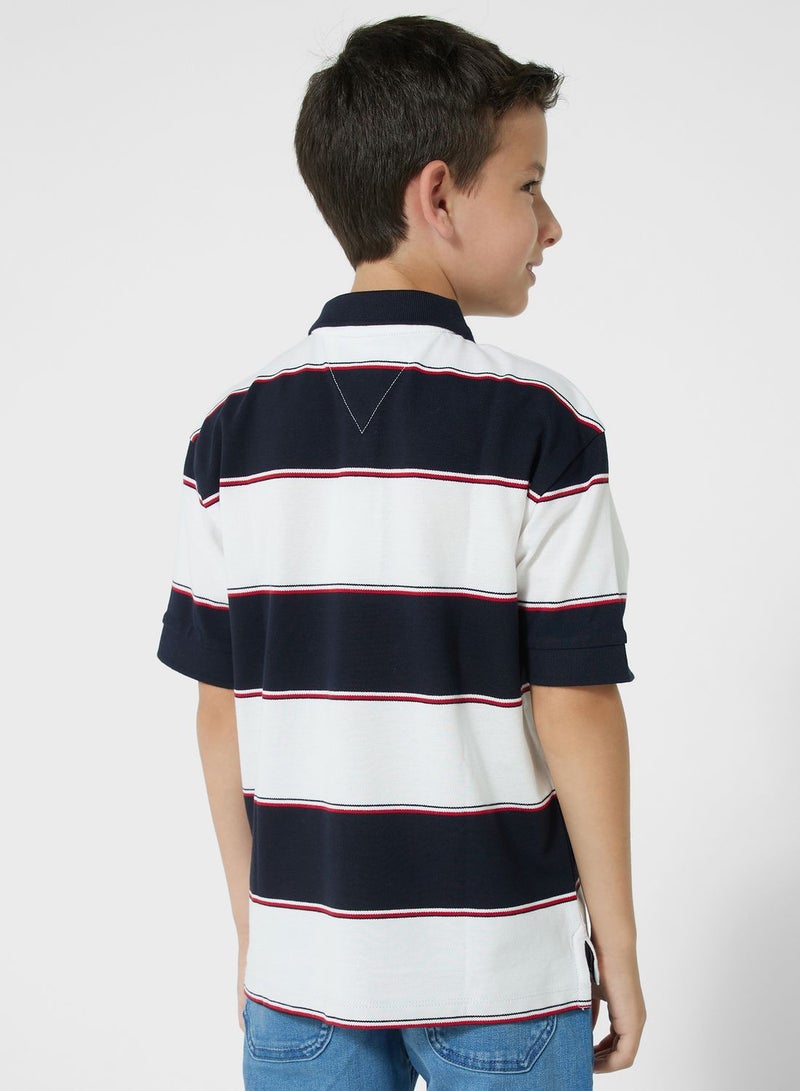 Youth Striped Polo