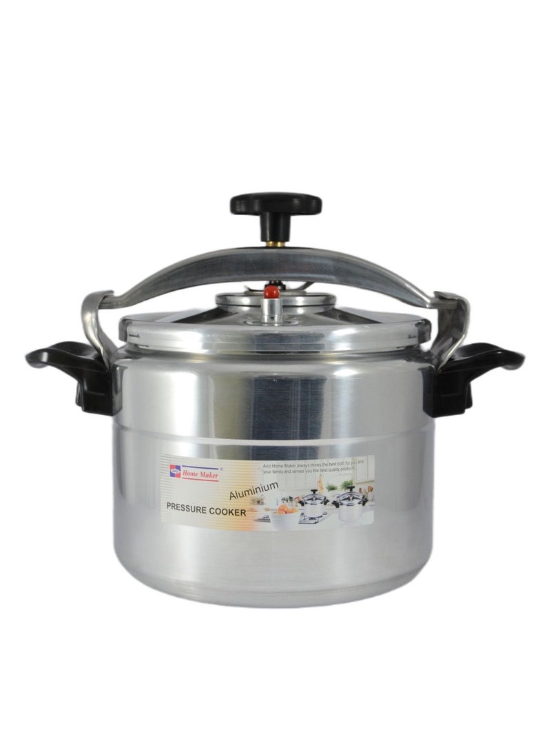 Aluminium Pressure Cooker 26cm - 10 Liter Capacity - Silver