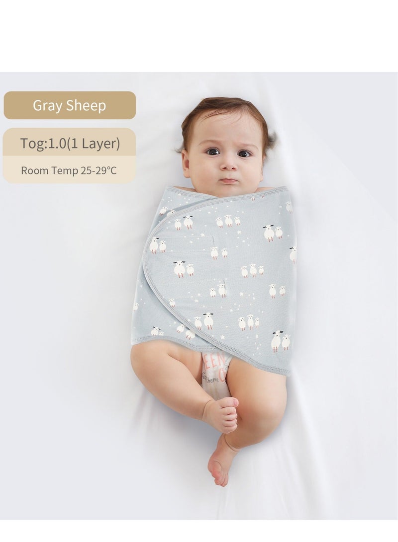 Single Layer Swaddle Wrapped Blanket