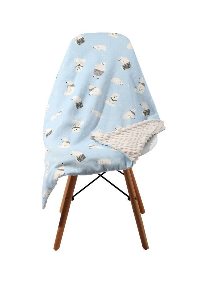 Bear Printed Dotted Blanket