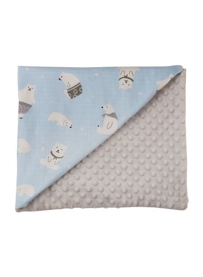 Bear Printed Dotted Blanket
