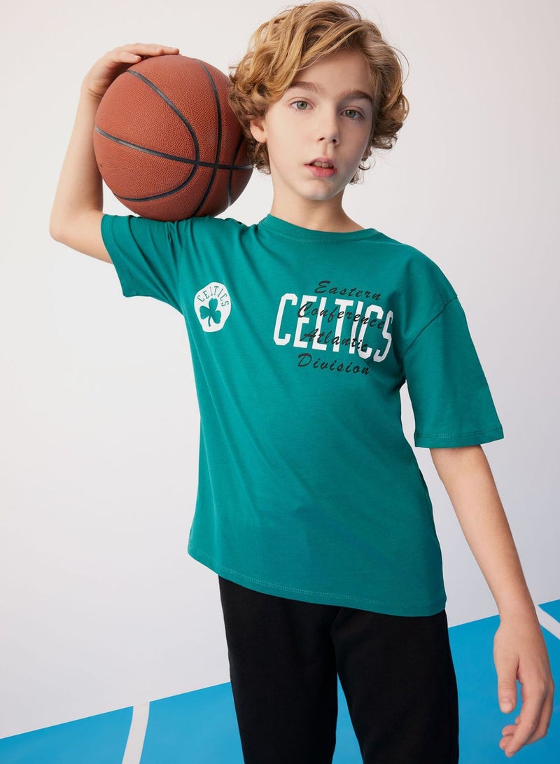 Oversize Fit Boston Celtics Licensed Short Sleeve