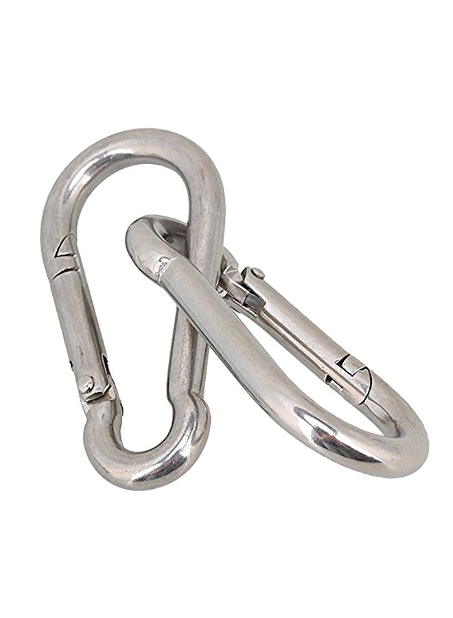 Stainless Steel Spring Snap Link Grade Heavy Duty Spring Snap Hook Carabiner Pack Of 2 0X86.36X0inch