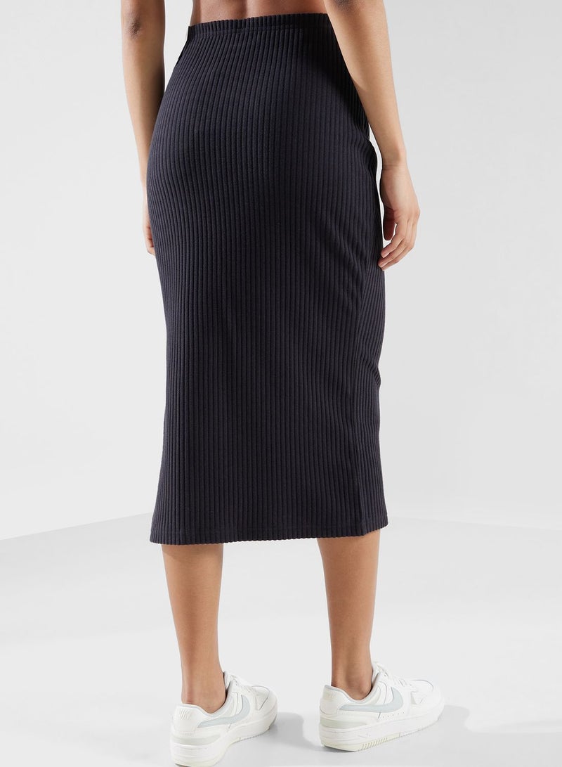 Nsw Ribbed Knitted Skirt