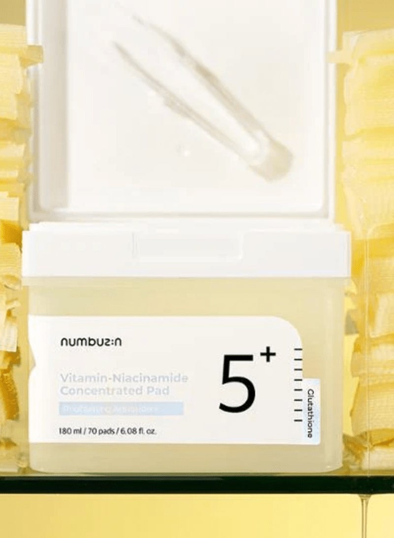 Numbuzin No.5+ Niacinamide concentrated toner pad Brightening Antioxidant 180 ml / 70 pads
