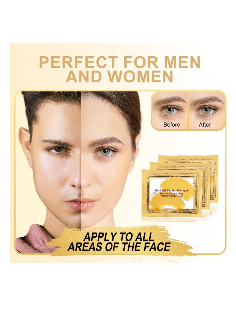 NIYET 30 Pairs Under Eye Collagen Patches, Gold Moisturizing Under Eye Mask, Under Eye Gel Pads for dark circles and puffiness